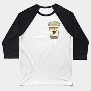 Powered by Coffee Baseball T-Shirt